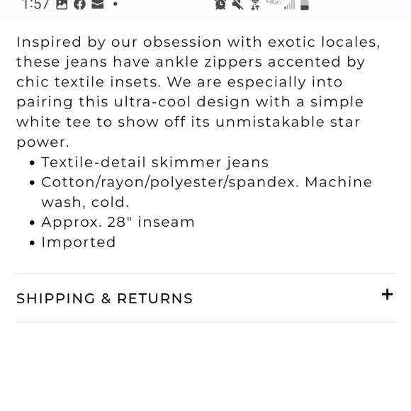 WHBM ankle zipper jeans size 6 - Picture 10 of 10